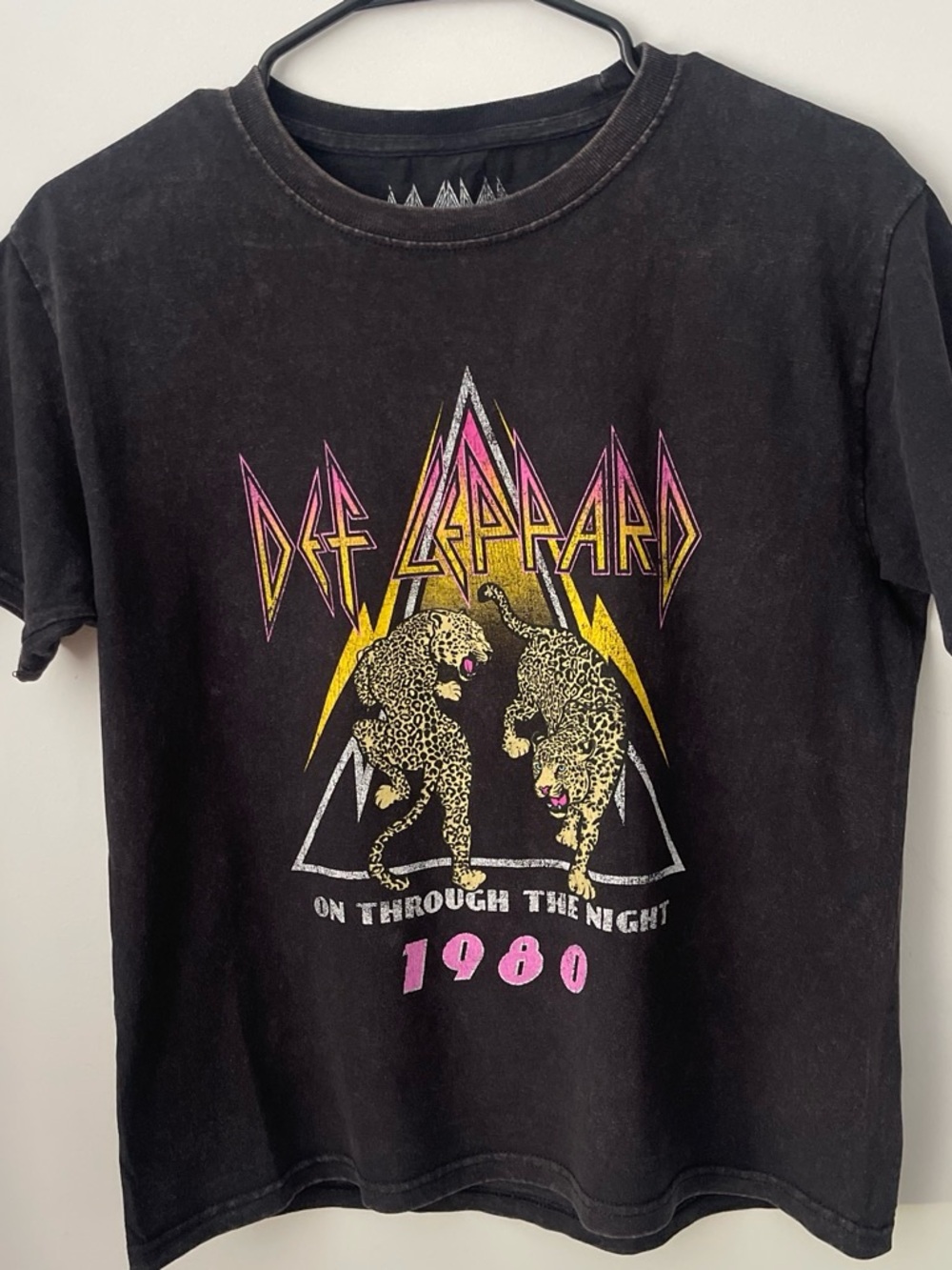 Kids' Vintage Def Leppard Black Graphic Band Tee - 1980 Design